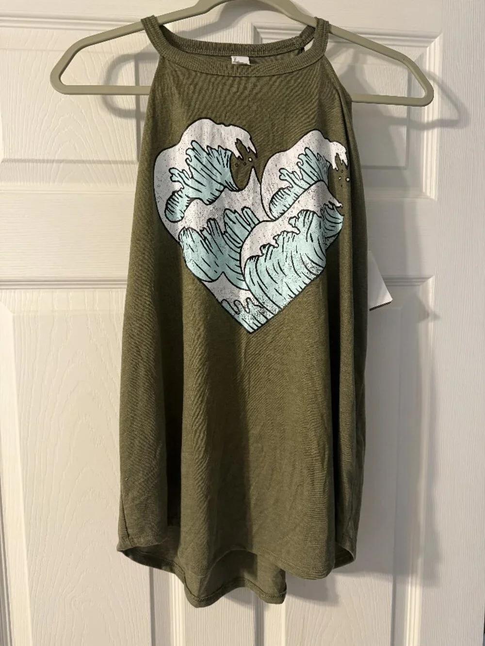 District Perfect Tri Halter-Style Tank Top Size L
